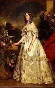 Franz Xaver Winterhalter Portrait of Victoria of Saxe Coburg and Gotha oil on canvas